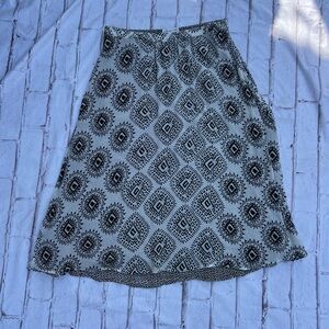 Coldwater Creek Black and White Geometric A-Line Skirt